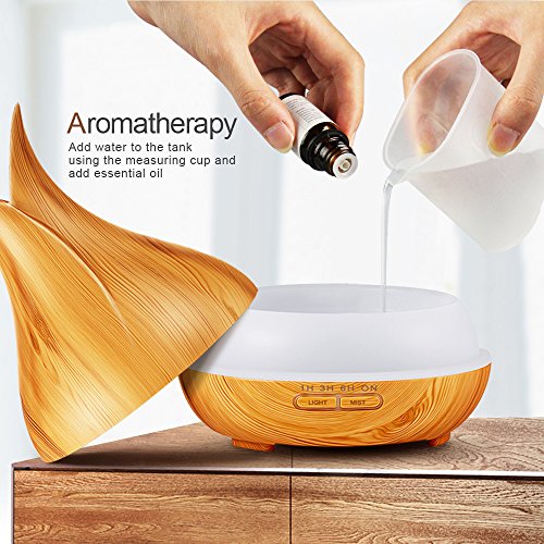 KBAYBO Control Remoto Aroma Difusor de Aceite Esencial de Aromaterapia Humidificador Luces LED 7 Colores