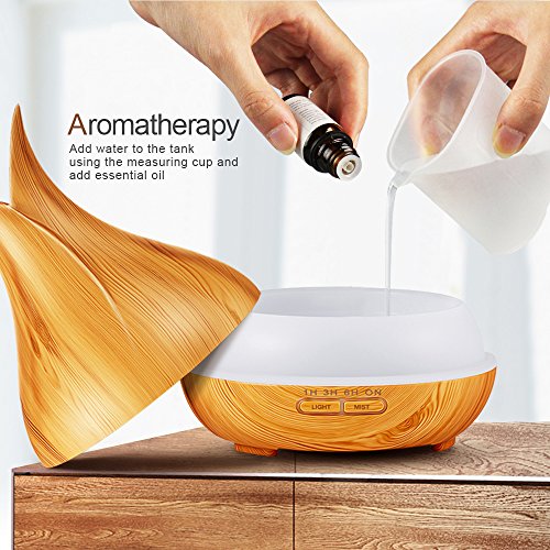 KBAYBO Control Remoto Aroma Difusor de Aceite Esencial de Aromaterapia Humidificador Luces LED 7 Colores