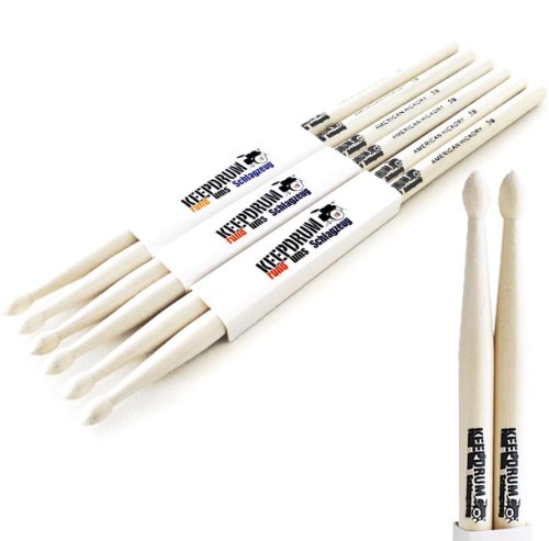 Keepdrum 5B pacana baquetas de batería de bastones 3 pares