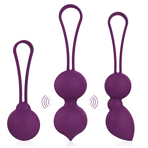 Kegel - Bolas Kegel de silicona para reforzar el suelo pélvico, ejercicios para el control vesical, para mujeres, principiantes, color morado