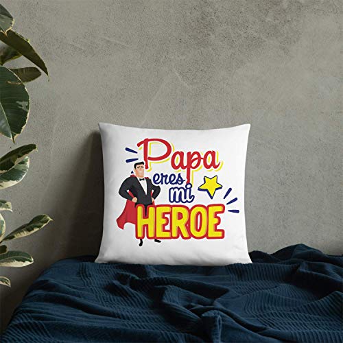 Kembilove Cojín para Padre – Cojines Padres con Frases Graciosas Papá Eres mi Héroe – Regalos Originales para el día del Padre – Cojines Suaves y Cómodos