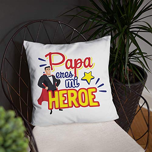 Kembilove Cojín para Padre – Cojines Padres con Frases Graciosas Papá Eres mi Héroe – Regalos Originales para el día del Padre – Cojines Suaves y Cómodos