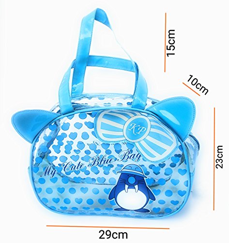 Kennedy Playsets Bolso Para Niña - Neceser Infantil Transparente de Viaje - Ideas de Regalos Para Niñas Para Jugar a Ser Mamá, Juguetes de Niñas, Bolso Para Compras, Playa, Disfraces, Neceser de Niña