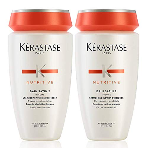 Kerastase Nutritive Duo Pack: Bain Satin 2 Shampoo For Dry, Sensitized Hair 250ml x 2