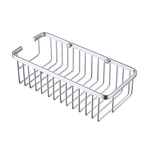 KES Cesta ducha metalico rectangular Cestillo Baño 30 x 13.5 cm, Aluminio, Anodizado A4023
