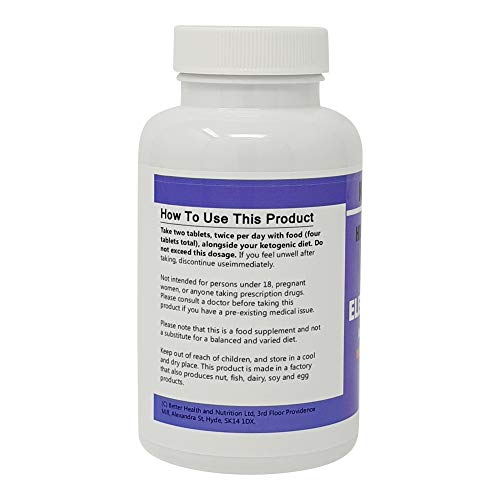 Keto Burn Electrolytes Suplemento De Electrolitos Keto Para La Dieta Cetogénica Con Sodio Potasio Calcio Magnesio y Vitamina C x 120 Comprimidos De 900 mg