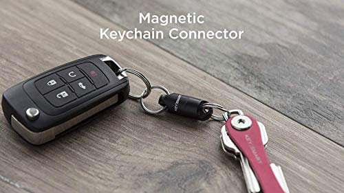 KeySmart MagConnect - Accesorio Instantáneo, Seguro Para Bolsas, Carteras y Correas - Fácil Acceso para Llaves (3 Paquete, Negro)
