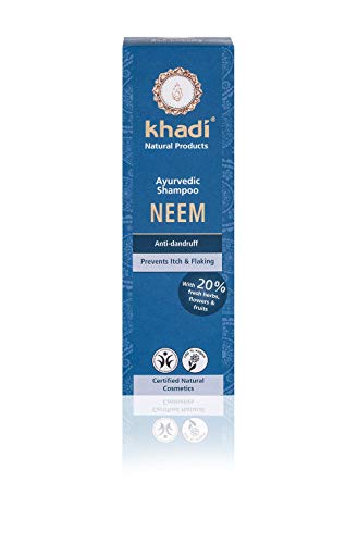 Khadi - Champú Anticaspa Neem y Arbol Del Te, 210 ml