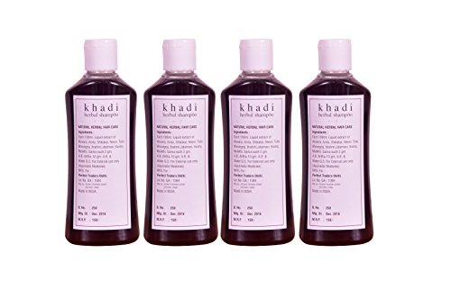 khadi Herbal Premium gama Natural Amla y bhringraj Champú Pack de 4