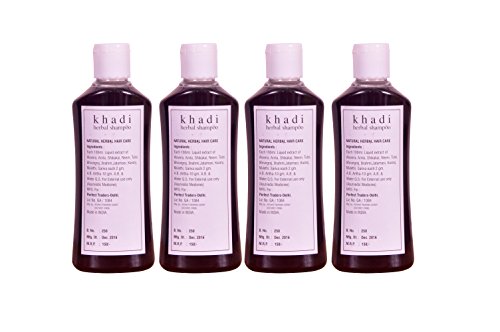 khadi Herbal Premium gama Natural Amla y bhringraj Champú Pack de 4