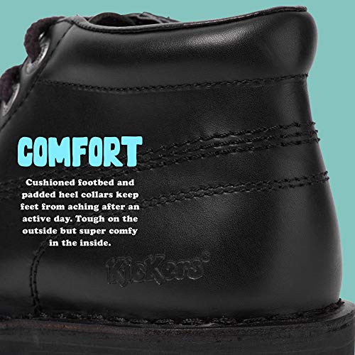 Kickers Kick Hi', Botines para Mujer, Negro (Black/Black), 37 EU