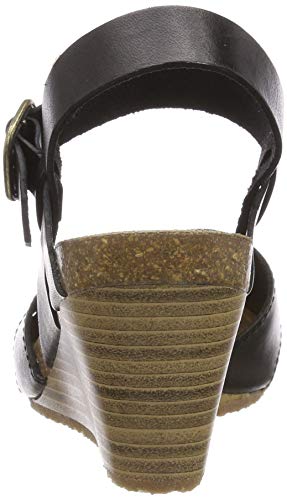 Kickers Salambo, Sandalias de Punta Descubierta para Mujer, Negro (Noir 8), 40 EU