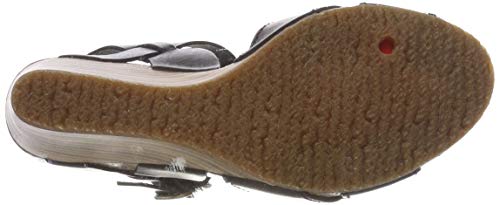 Kickers Salambo, Sandalias de Punta Descubierta para Mujer, Negro (Noir 8), 40 EU