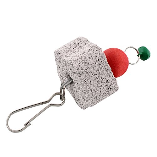 Kicode - Rascador de Picos de Juguete con Forma de Campana para morder, arnés de Piedra, Loro y pájaros, Herramienta de Limpieza