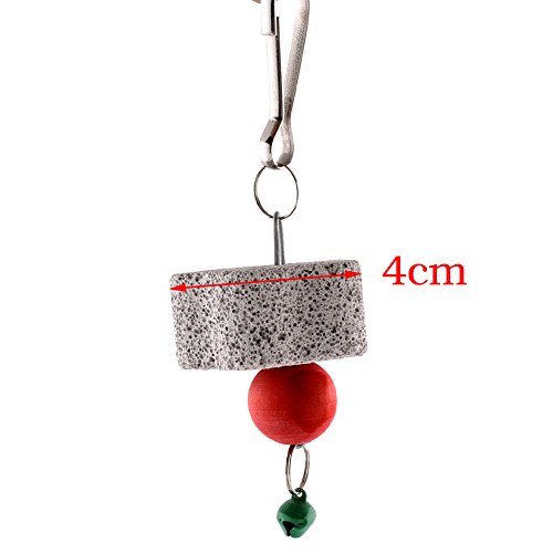 Kicode - Rascador de Picos de Juguete con Forma de Campana para morder, arnés de Piedra, Loro y pájaros, Herramienta de Limpieza