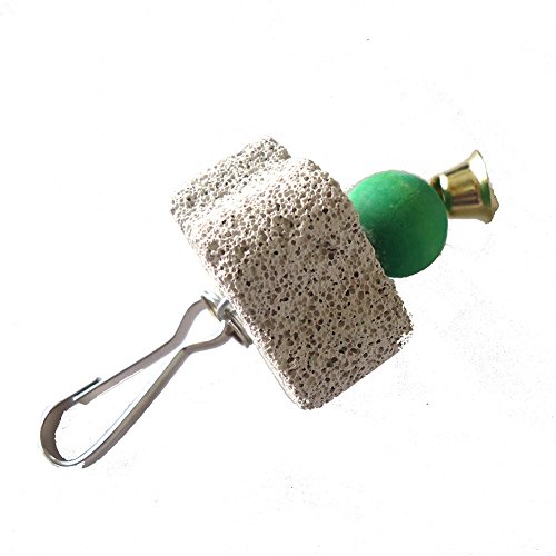 Kicode - Rascador de Picos de Juguete con Forma de Campana para morder, arnés de Piedra, Loro y pájaros, Herramienta de Limpieza