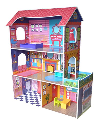 Kiddi Style Casa Muñecas Madera Grande - Modelo Town House