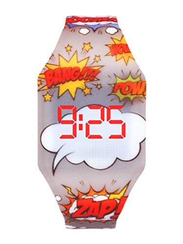 KIDDUS Reloj LED Digital para niña o niño. Pulsera de Silicona Suave para niños y Adultos. Batería Japonesa reemplazable. Fácil de Leer y Aprender Las Horas
