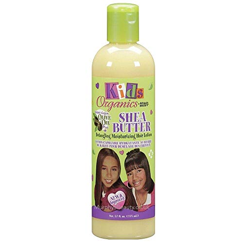 Kids Organics Africa's Best, Loción Hidratante para Desenredar el Pelo con Aceite de Oliva y Manteca de Karité - 355 ml
