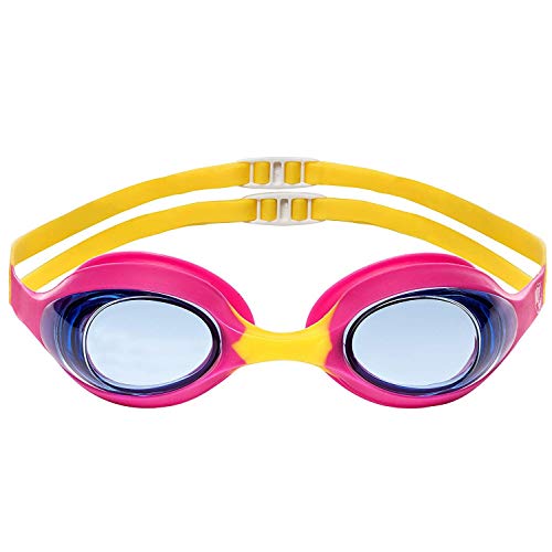 KidSwim - Gafas de natación para niños de 4 a 12 años, sin fugas, resistentes al agua, lentes antivaho y correa de silicona suave