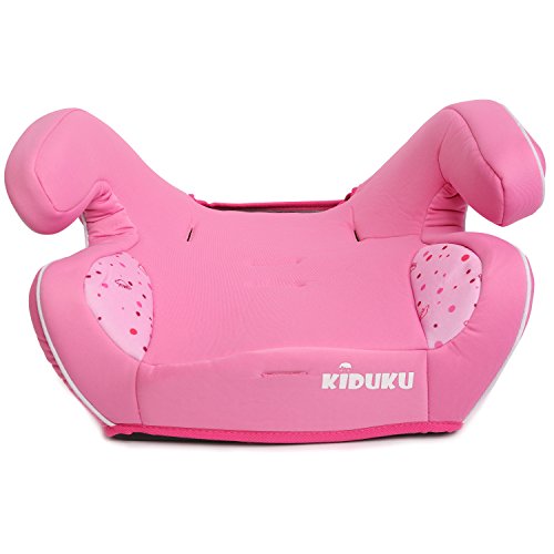 KIDUKU® Silla de Coche, Crece con el niño, 9 kg-36 kg (1-12 años), Grupo 1/2/3 (Rosa)