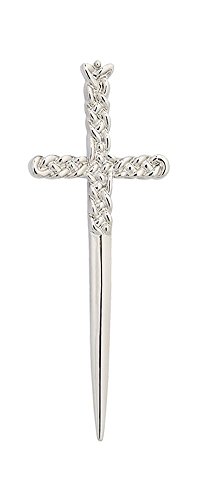 Kilts Wi Hae Pin de Falda de Peltre Pulido con Cruz Celta KP8, Fabricado en Escocia