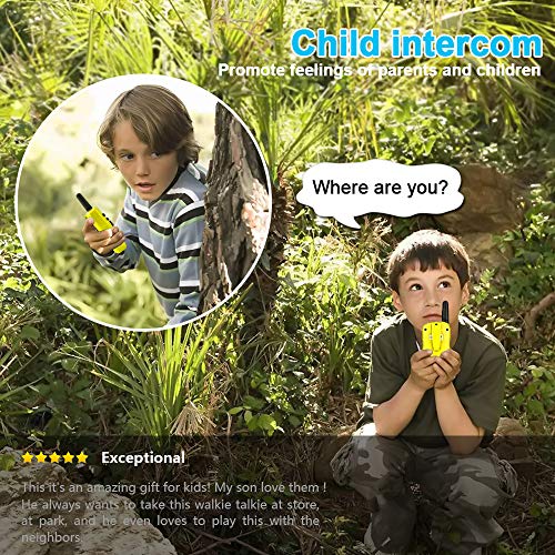 Kimy Juguetes Niñas 3 4 5 6 7 8 9 Años, Regalos para Niños Walkie Talkie 3-12 Años Regalos para Niñas de 6 Años Juguetes para Niñas de 3-12 Años Juguetes Chico Regalos Navidad Niña Amarillo