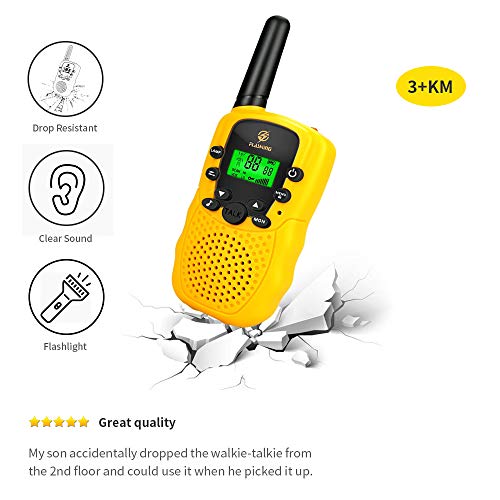 Kimy Juguetes Niñas 3 4 5 6 7 8 9 Años, Regalos para Niños Walkie Talkie 3-12 Años Regalos para Niñas de 6 Años Juguetes para Niñas de 3-12 Años Juguetes Chico Regalos Navidad Niña Amarillo