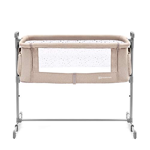 Kinderkraft Cuna Colecho 2 en 1 NESTE, Ajustable, Plegable, Accesorios, Beige