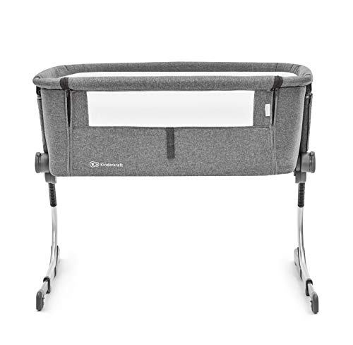 Kinderkraft Cuna Colecho UNO, Plegable, con Accesorios, Co-Sleeping, Gris