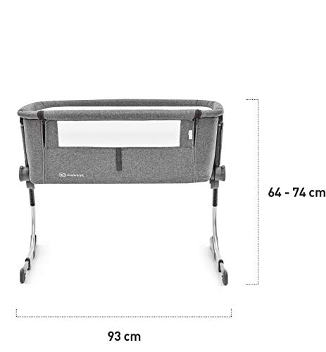 Kinderkraft Cuna Colecho UNO, Plegable, con Accesorios, Co-Sleeping, Gris