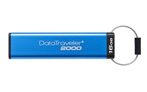 Kingston DataTraveler 2000 DT2000/16GB - Memoria USB 3.0 de 16 GB cifrada con Teclado, Tipo Llave