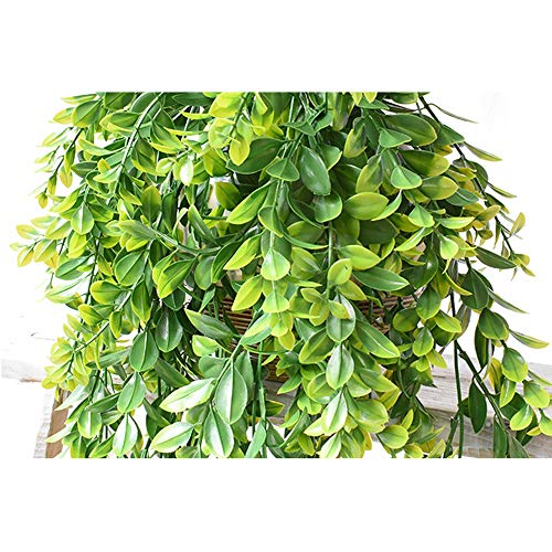 KingYH 2 Piezas 80cm Plantas Colgantes Artificiales Decoracion Hiedra Verde Plastica Falsa Follaje Vid para Decoración de Jardin en Casa Vertical Balcón Habitación Patio Colgar Cestas