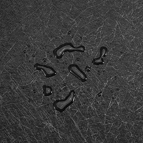 KINLO 0.61 * 5m per Rollo Vinilo Adhesivo para Forrar Muebles con la Veta de Seda Cruda Bonita Negro Impermeable PVC Papel Pintado de Pared/Decoración Dormitorio Infantil/Cocina/Armario/Mesa/Puerta