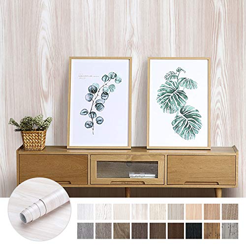 KINLO Pegatina de Mueble de Madera Ropa 0,61 * 5M Autoadhesivo Papel Pintado Impermeable para Muebles/Cocina/Baño Color (1 Rollo, Madera 2)