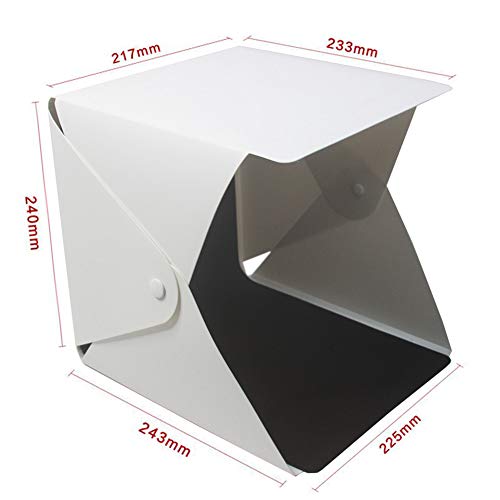 Kinnart portátil profesional mini estudio de fotografía dos colores fondo durable luz LED plegable fotografía estudio marco caja suave tiro tienda blanco