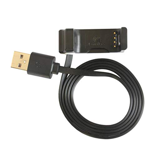 Kinshops Reemplace el Cargador USB Adaptador del Cargador del Muelle de Carga de la Base para los Datos de Soporte del Reloj Inteligente Garmin Vivoactive HR, Negro