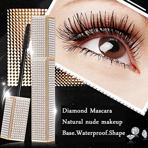 Kiogyek Rimel Diamond Thick Slim Curl Natural waterproof Sin grumos A prueba de manchas Fácil de aplicar Todo el día Exquisitamente largo negro