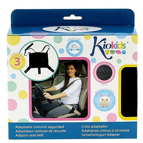 Kiokids 1755 - Cinturón de seguridad para embarazadas, unisex, color negro