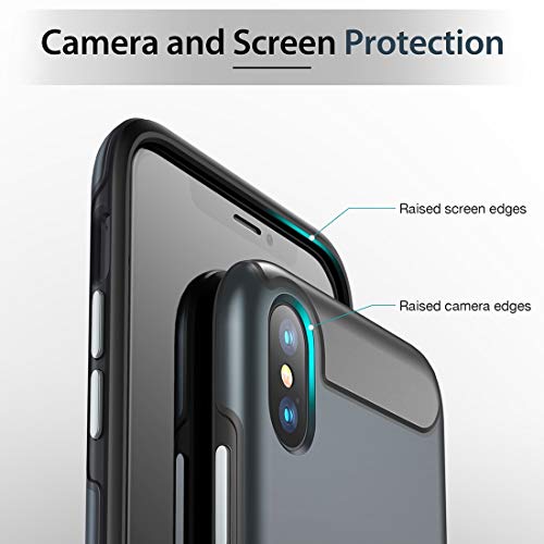 KIOKIOIPO-N Caso a Prueba de Golpes Tough Series Rambler Manera TPU + PC for el iPhone XS/X