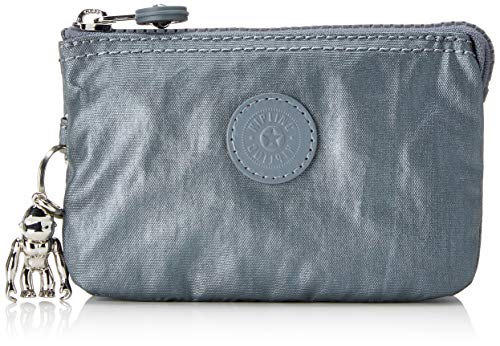 Kipling Creativity S, Cartera para Mujer, Gris (Steel Gr Metal), 14.5x9.5x5 cm
