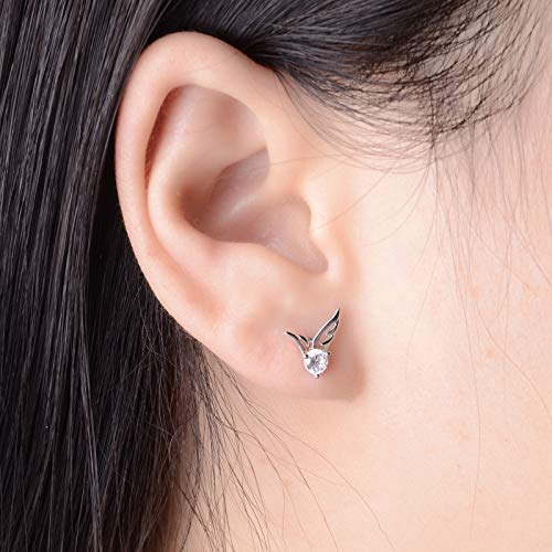 KIPONE Pendientes para mujer Juego de plata de ley 925 Pendientes de diamantes con caja de regalo EDXZ011