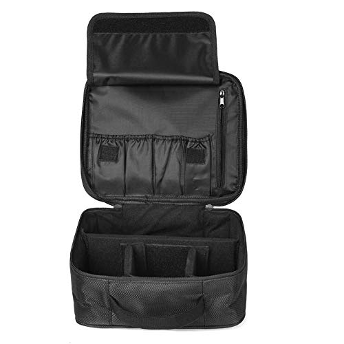Kisem Bolso de Cosméticos , Portable Kit de Maquillaje Neceser , ( Negro ) Bolsa de Viaje Desmontable ， 26x22x10 CM Portable Organizador Maletín para Maquillaje Maleta
