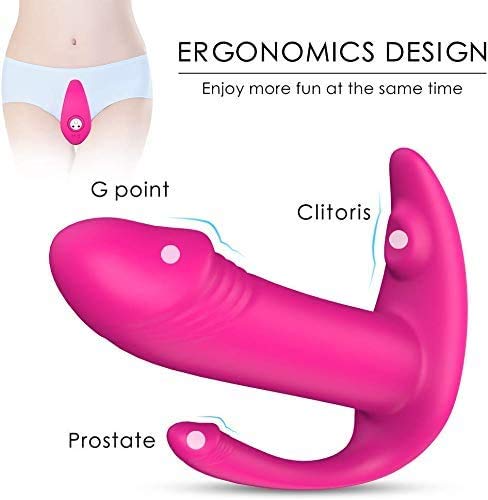 Kissplay Vībrǎdør Clītørīanø Mujer Mando a Distancia, Mujer Control Remoto, Silencio de 9 bandas, adecuado para mujeres ponibles, USB recargable, Pink