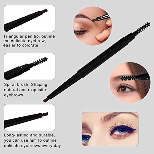 Kit cejas,Pinzas, Maquinilla de afeitar, Tijera, Cepillo de cejas y peine, Lápiz de cejas, Plantilla de cejas, Estuche de viaje para mujeres y hombres