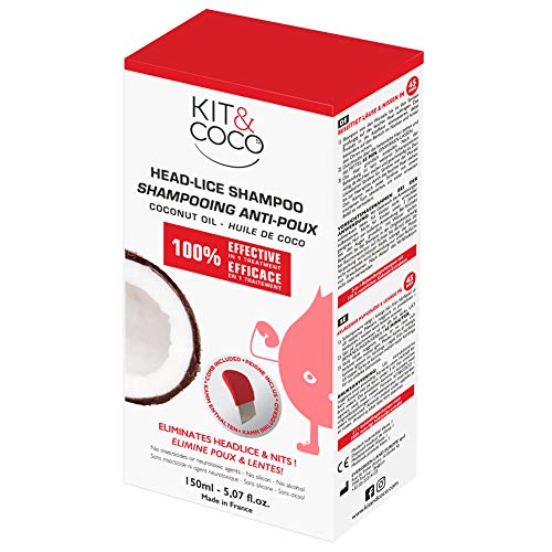 KIT & COCO Kit completo de tratamiento para piojos y liendres (150ml)