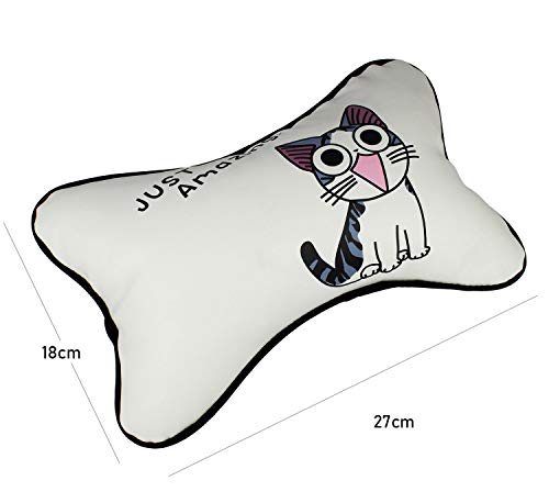 Kit de 2 Cojines Almohadas para Reposacabezas Asiento del Coche Modelo Gatito 27x18cm (912805)