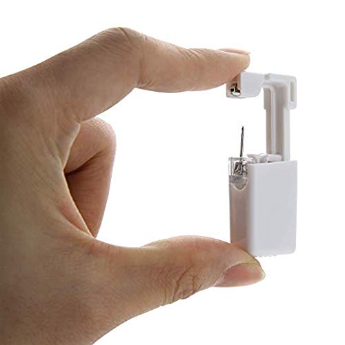 Kit de 2 pistolas para piercing en la oreja desechables, esterilizadas, sin dolor