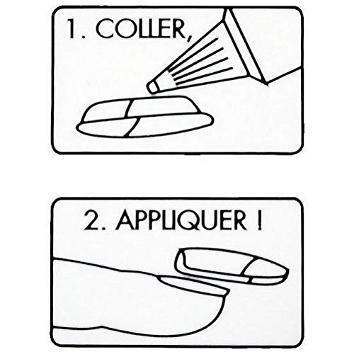 Kit de 24 uñas postizas"gel rosa" + 1 tubo de pegamento