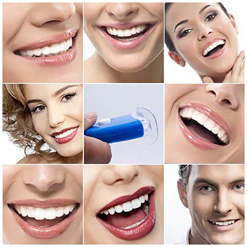 Kit de blanqueamiento dental, Home Teeth Whitening Kit Cuidado dental con kit de blanqueo profesional Dispositivo de blanqueamiento LED para dientes blancos, que incluye 10 pcs Gel de cuidado dental